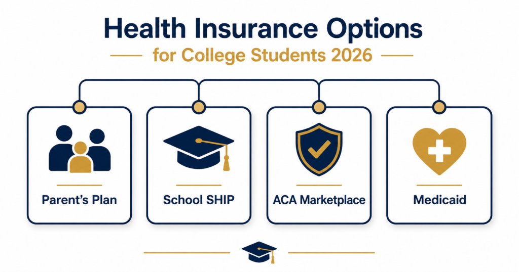 Four health insurance options for college students explained