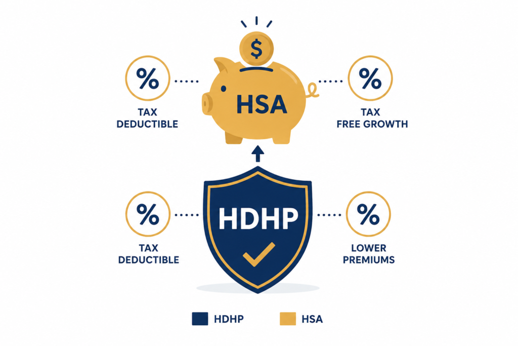HDHP HSA strategy for health insurance for self-employed workers