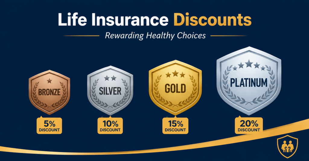 Life insurance discounts for healthy habits tier system